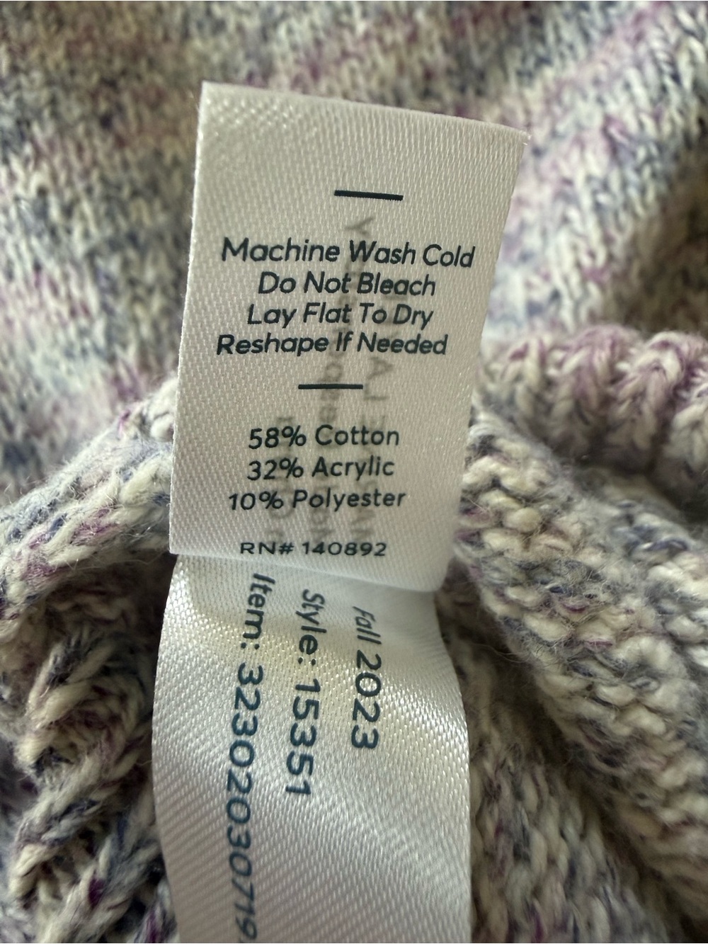 💜Marine Layer Alma Puff Sleeve Pullover Crewneck Sweater Purple Heather XS - Picture 7 of 8